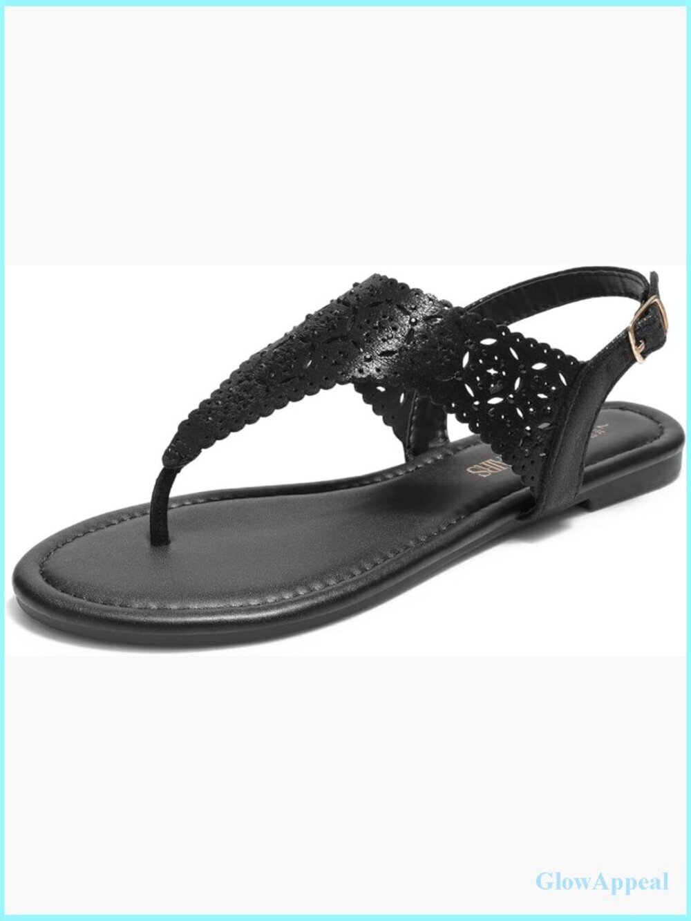 Women's Rhinestone Gladiator Flat Sandals T-Strap Thong Dressy Casual